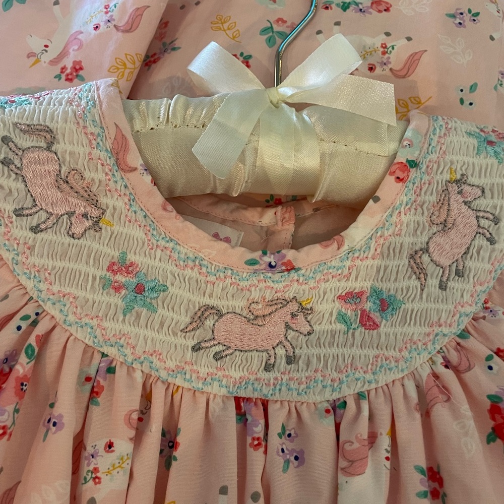 Unicorn smocking dress.